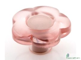 Fogantyú műanyag gomb 8117-34  Rózsaszín / Pink - Fehér
