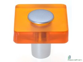 Fogantyú műanyag gomb 8118-30  Narancs - Matt króm