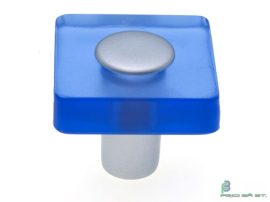 Fogantyú műanyag gomb 8118-30  Kék - Matt króm